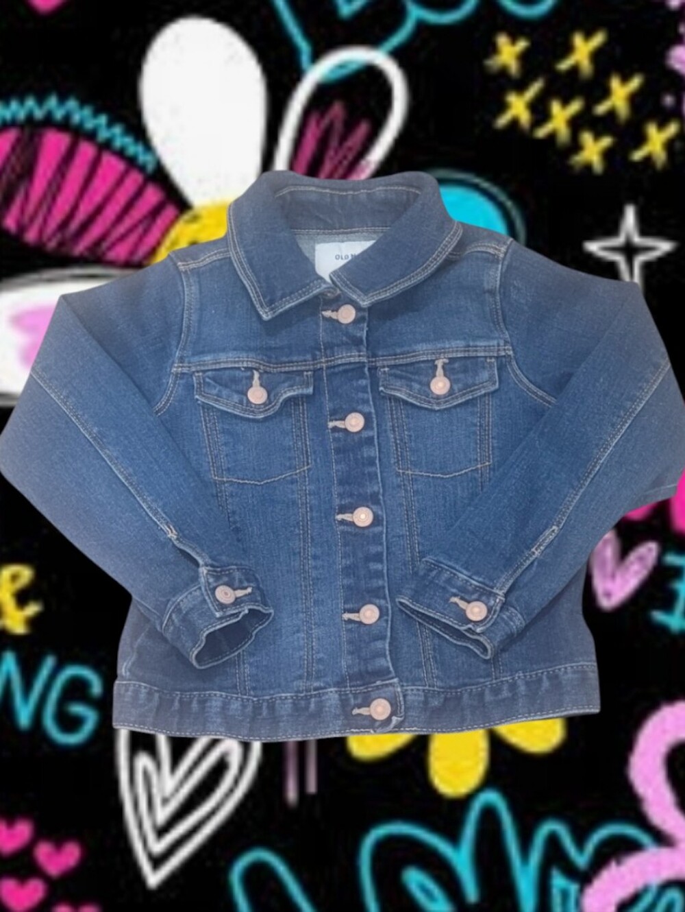 Old Navy Girl's Classic Trucker Stretch Blue Demim Jackets